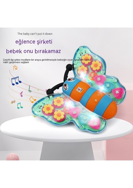 Renkli Hafif Müzik Şeffaf Dişli Kelebek Evrensel Yürüyüş Kanatları Oyuncak Araba (Yurt Dışından) fırsatları