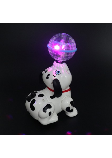 Çocuk Evrensel Işık ve Müzik Projeksiyonu Dans Eden Dönen Top Köpek Yavrusu Elektrikli Oyuncak (Yurt Dışından)