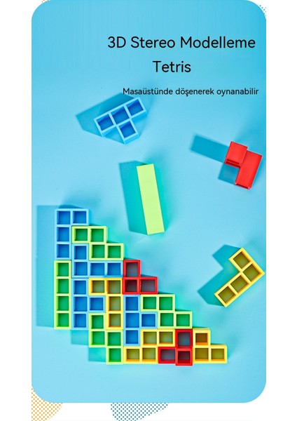 Tetris Yapı Taşları, Dengeli Salıncak, Jenga, Ebeveyn-Çocuk Interaktif Çocuk Eğitici Oyuncaklar 16PCS (Yurt Dışından)