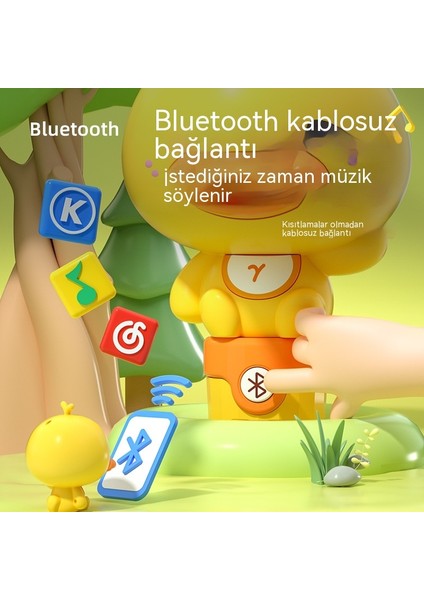 Platypus Çocuk Kablosuz Bluetooth Mikrofon El Mikrofonu Oyuncak Bebek Çok Fonksiyonlu Erken Eğitim Müzik Hikayesi Makinesi (Yurt Dışından)