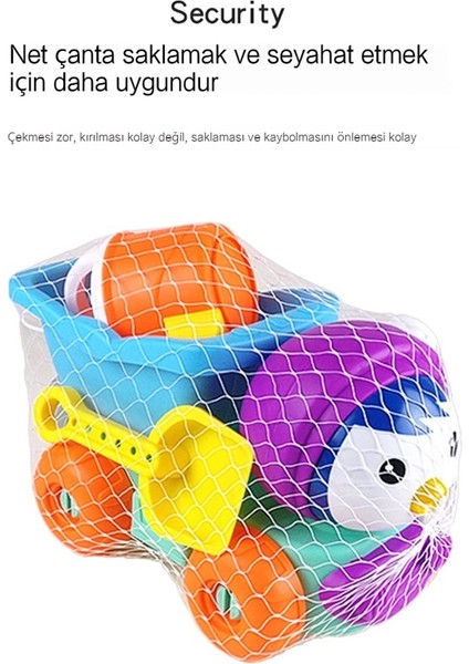 Çocuk Plaj Oyuncakları, Plaj Kovası, Kum Saati, Kum Oyunu, Su Kazma, Kum Küreği Alet Seti, 6 Parçalı Set (Yurt Dışından)