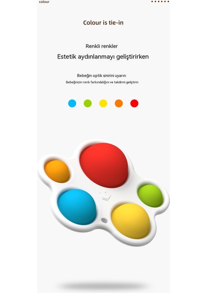 Bebek Erken Eğitim El Kavrama Uygulama Tahtası, Bebeğin Parmaklarına Basılarak Kemirilebilen Ince Motor Zeka Geliştirme Oyuncağı (Yurt Dışından) indirimleri