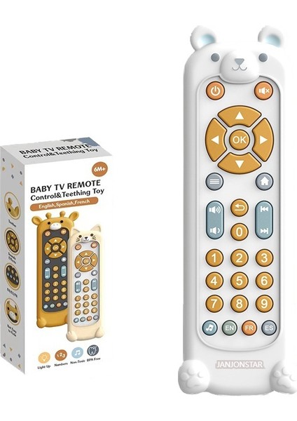 Bebek Tv Simülasyon Uzaktan Kumanda Çocuk Tv Uzaktan Kumanda Müzik Öğrenme Erken Eğitim Eğitici Bebek Oyuncakları Kauçuk Kollu (Yurt Dışından)