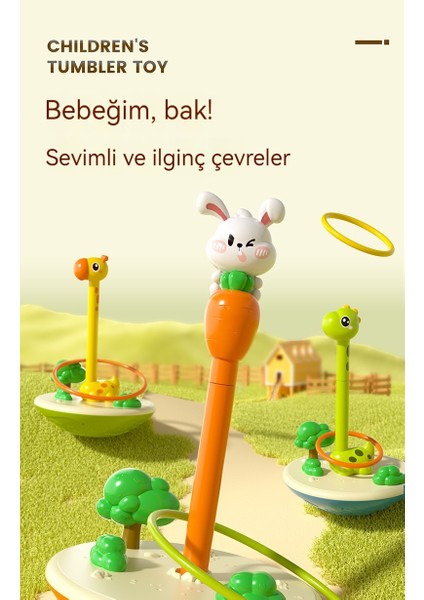 Bebek Karikatür Tavşan Oyunu Sallama Halkası Açık Interaktif Bulmaca Düşünme Eğitimi Erken Eğitim Yürümeye Başlayan Çocuk Fırlatma Oyuncak (Yurt Dışından) indirimleri