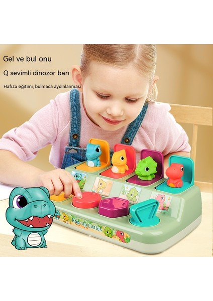 Yeni Bebek Erken Eğitim Q Evcil Hayvan Dinozor Peek-A-Boo Anahtar Kutusu Oyuncak Egzersiz Çocuk Parmak Egzersizi (Yurt Dışından) modelleri