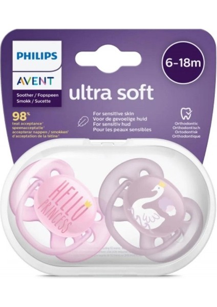 Philips Avent Ultra Soft Emzik 6-18 Ay Kız SCF223/02