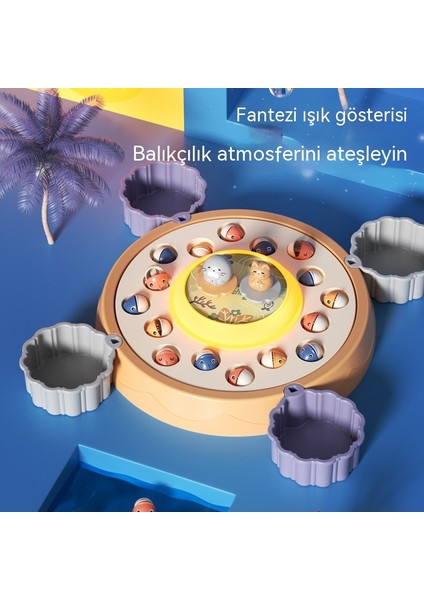 Elektrikli Dönen Manyetik Balıkçılık Oyuncak Çocuk Eğitici Çok Fonksiyonlu Müzik Dönen Eğlenceli Olta Takımı Çocuklar Için (Yurt Dışından) fiyatları