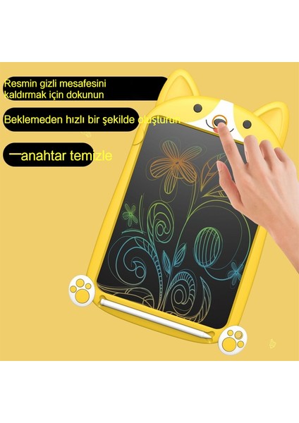 Yavru Corgi Çocuk Grafiti Çizim Tahtasında LCD El Yazısı Tahtası Küçük Yazı Tahtası Bebek Ev Renkli Elektronik Yazı Tahtası (Yurt Dışından)