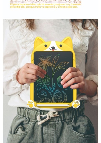 Yavru Corgi Çocuk Grafiti Çizim Tahtasında LCD El Yazısı Tahtası Küçük Yazı Tahtası Bebek Ev Renkli Elektronik Yazı Tahtası (Yurt Dışından)