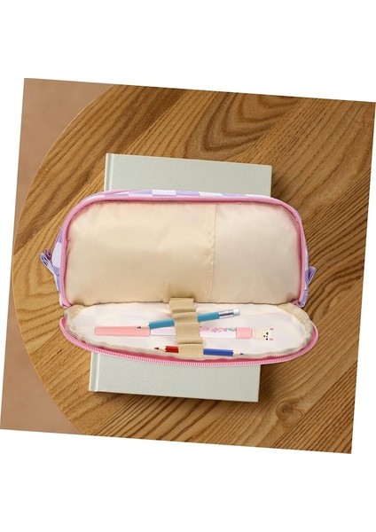 Heamor Dama Tahtası Kalem Kutusu Japon Kalem Kutusu Çocuk Polyester - Sarı (Yurt Dışından)