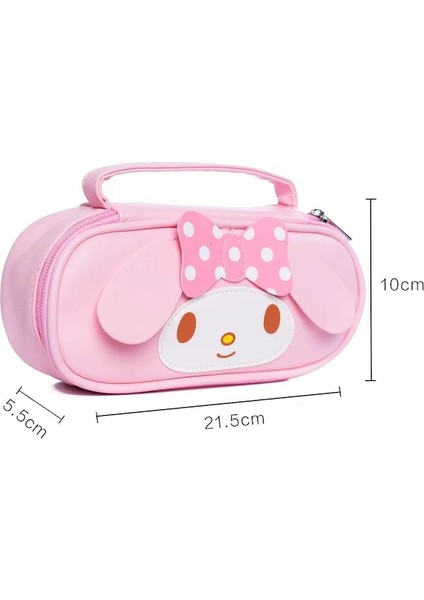 Jolıta Sanrio Pio Kuromi Melodisi Büyük Kapasiteli Kalem Kılıfı Kız Kalp Kırtasiye Çantası-Pembe (Yurt Dışından) modelleri
