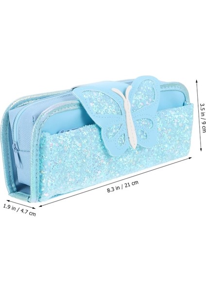 Heamor 1 Adet Kırtasiye Kutusu Pu Kalem Kutusu Flaş Öğrenci - MORX3PCS (Yurt Dışından)