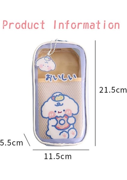 Heamor Kawaii Kalem Kutusu Şeffaf Pimli Kılıf Kolye Ucu Sevimli Estetik Ayı Tavşan Yavru Japon Karikatür Kırtasiye Düzenleyici Tutucu Çanta Malzemeleri Kahverengi Ayı - Pembe Tavşan (Yurt Dışından) modelleri