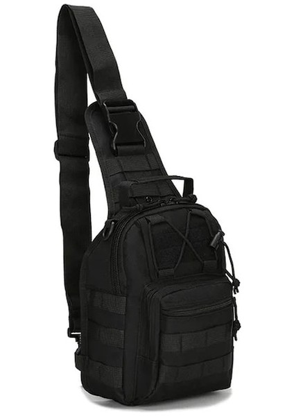 Siyah-Askeri Taktik Çanta Yürüyüş Trekking Tırmanma Omuz Çantaları Kamp Avcılık Sırt Çantası Balıkçılık Doğa Sporları Omuz Paketi (Yurt Dışından)