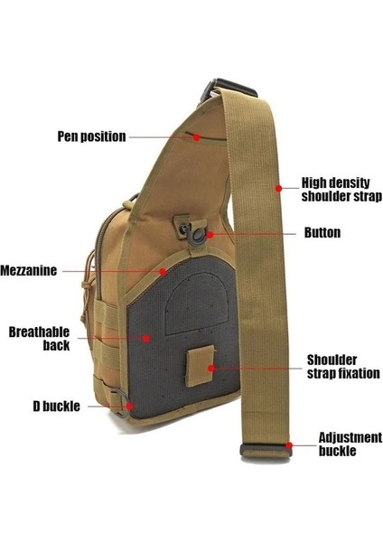 Armygreen-Taktik Omuz Sırt Çantası Rover Edc Açık Askeri Sling Çanta Su Geçirmez Yürüyüş Kamp Paketi Aralığı Çanta Avcılık Ordu Sırt Çantası (Yurt Dışından) modelleri