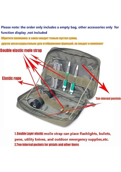 Haki-Molle Askeri Kılıfı Çanta Tıbbi Emt Taktik Açık Acil Durum Paketi Kamp Avcılık Aksesuarları Yardımcı Çok Alet Kiti Edc Çantası (Yurt Dışından) indirimleri