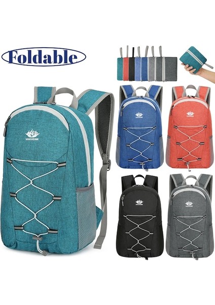 Koyu Mavi-Taşınabilir Katlanabilir Sırt Çantası Erkek Kadın Ultralight Katlanır Çanta Açık Tırmanma Bisiklet Yürüyüş Trekking Sırt Çantası Seyahat Sırt Çantası (Yurt Dışından)