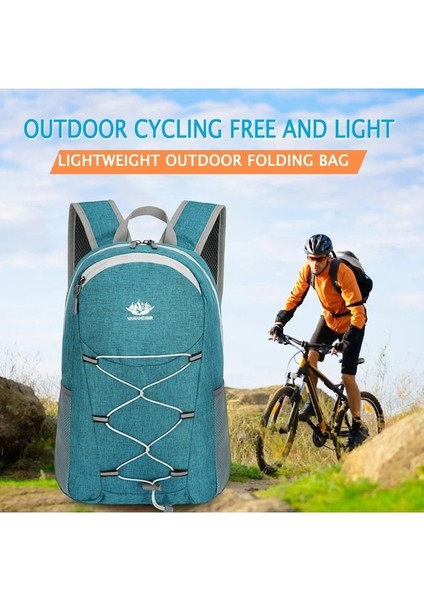 Koyu Mavi-Taşınabilir Katlanabilir Sırt Çantası Erkek Kadın Ultralight Katlanır Çanta Açık Tırmanma Bisiklet Yürüyüş Trekking Sırt Çantası Seyahat Sırt Çantası (Yurt Dışından)