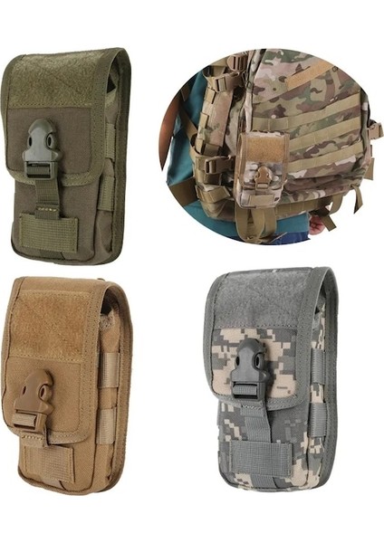 Armygreen-Tactical Çift Katmanlı Telefon Kılıfı Çanta Molle Cep Telefonu Kılıfı Para Aletleri Çanta Kemer Askeri Avcılık Molle Fanny Çanta Bel Çantası (Yurt Dışından) modelleri