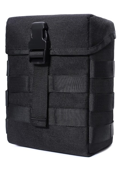 Siyah-Molle Askeri Kılıfı Omuzdan Askili Çanta Taktik Dürbün Teleskop Saklama Çantası Survival Kılıfı Açık Yürüyüş Su Şişesi Kılıfı (Yurt Dışından)