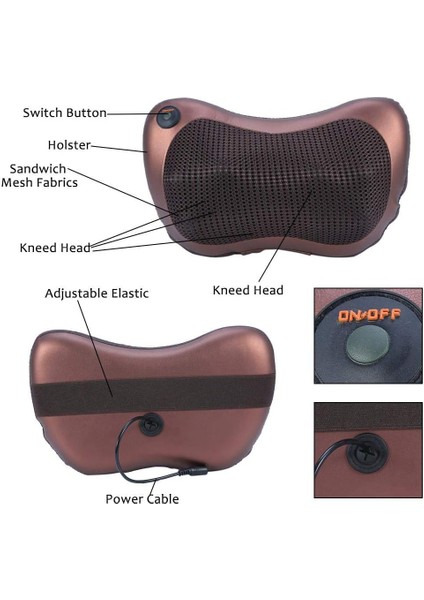 Pakistan'da Yüksek Kaliteli Elektrikli Bel Boyun Sırt Masajı Yastık Masajı (Yurt Dışından) indirimleri