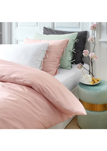 %100 Pamuk 57 Tel Dokuma Bağcıklı 2’li 50X70 Yastık Kılıfı