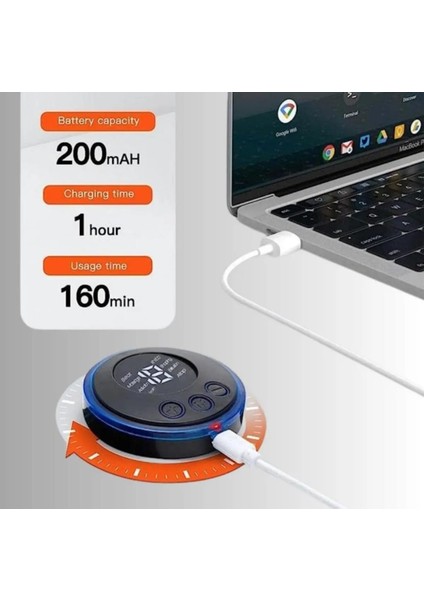 Taşınabilir Ems Mini Elektrikli Boyun ve Vücut Masajı Şarj Edilebilir, Servikal Elektrikli Boyun Sırt Masajı Kas Rahatlatıcı (Yurt Dışından)