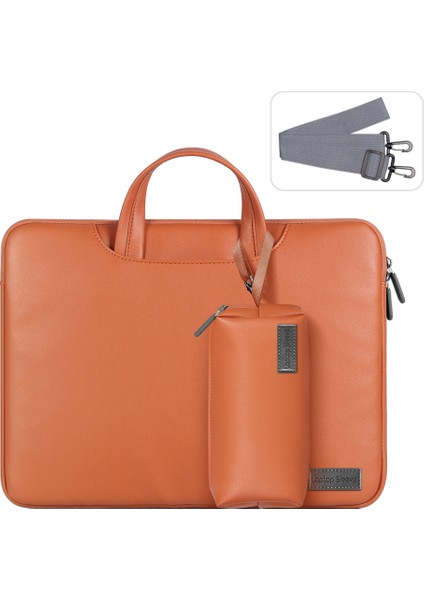15 Inç Kahverengi Notebook Çantası (Yurt Dışından)