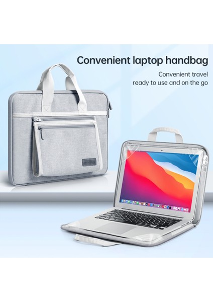 15 Inç Gri Notebook Çantası (Yurt Dışından)