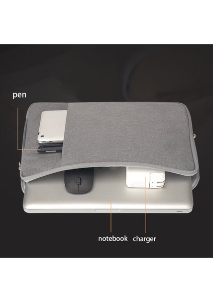 11 Inç Gri Notebook Çantası (Yurt Dışından)