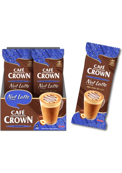 Cafe Crown Fındıklı Latte 21,5 Gr. x 10 Adet