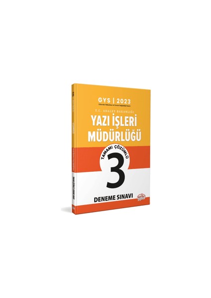 Editör Yayınları GYS Adalet Bakanlığı Yazı İşleri Müdürlüğü Çözümlü 3 Deneme Sınavı