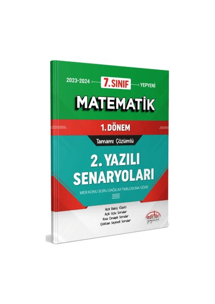 Editör Yayınları 7. Sınıf Matematik 1. Dönem Ortak Sınavı 2. Yazılı Senaryoları Tamamı Çözümlü