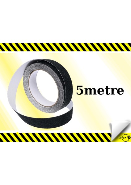 Merdiven Kaydırmaz Bant 25 mm * 5 Metre Siyah
