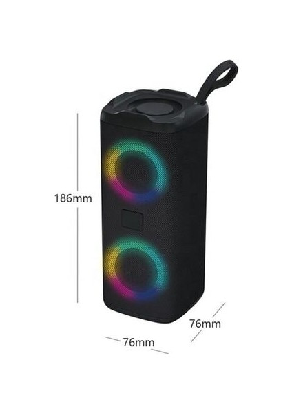 Ledli Taşınabilir Mini Hoparlör Bluetooth Speaker