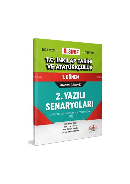 8. Sınıf T.C. İnkılap Tarihi ve Atatürkçülük 1. Dönem Ortak Sınavı 2. Yazılı Senaryoları Tamamı Çözümlü