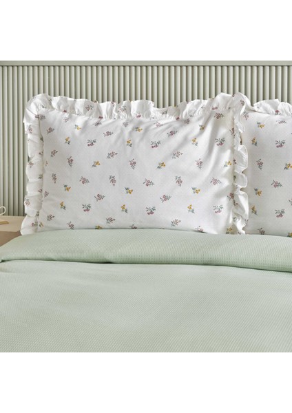 Lidya Pamuk Tek Kişilik Pike Takımı Yeşil fırsatları