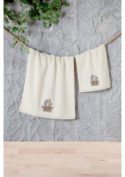 Inci Bukle Nakışlı Havlu SET50X80-30X50