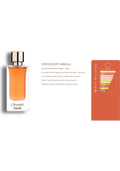 Chocolate Vanilla Unisex Parfüm 65 ml fiyatları