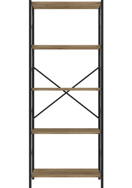 Dekoratif 5 Raflı Kitaplık 150 x 60 Beyaz