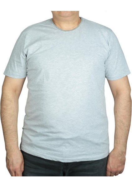 Erkek Battal Beden Bisiklet Yaka Tshirt 51645