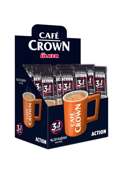 Cafe Crown 3'ü 1 Arada Action 17 Gr. x 24 Adet