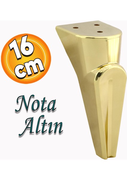 Nota Mobilya Kanepe Sehpa Tv Ünitesi Koltuk Ayağı Baza Ayakları Altın Gold 16 cm