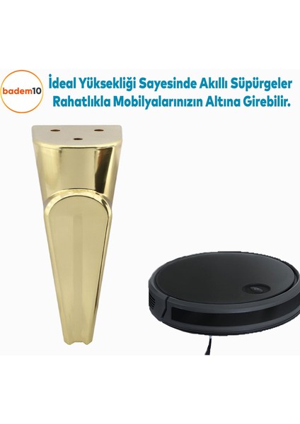 Nota Mobilya Kanepe Sehpa Tv Ünitesi Koltuk Ayağı Baza Ayakları Altın Gold 16 cm indirimleri