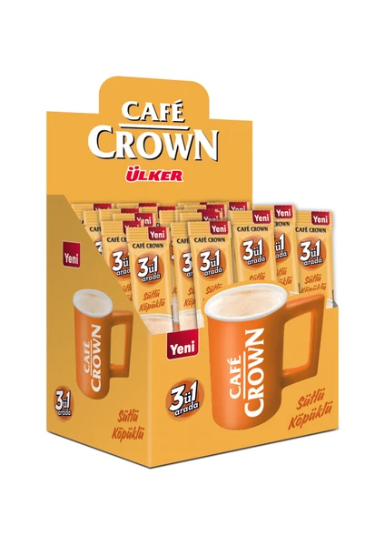 Cafe Crown 3'ü 1 Arada Sütlü Köpüklü 17,5 Gr. x 24 Adet