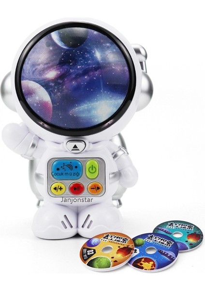 Astronot Disk Hikayesi Makinesi Çocuk Erken Eğitim Bulmaca Astronot Hafif Müzik Robotu Erkek ve Kadın Bebek Hediyesi (Yurt Dışından)