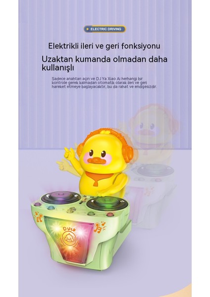 Elektrikli Çocuk Oyuncak Müzikli Işık Dj Evrensel Dj Küçük Sarı Ördek Şarkı Söyleyen ve Dans Eden Çocuk Oyuncağı (Yurt Dışından)