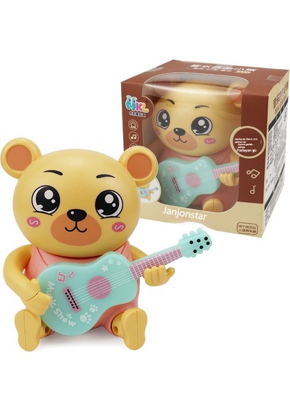 Çocuk Oyuncakları Elektrik Hafif Müzik Gitar Kedi Kurbağa Ayı Erkek Kız Hayvan Kafa Sallayarak Bebek Bebek (Yurt Dışından)