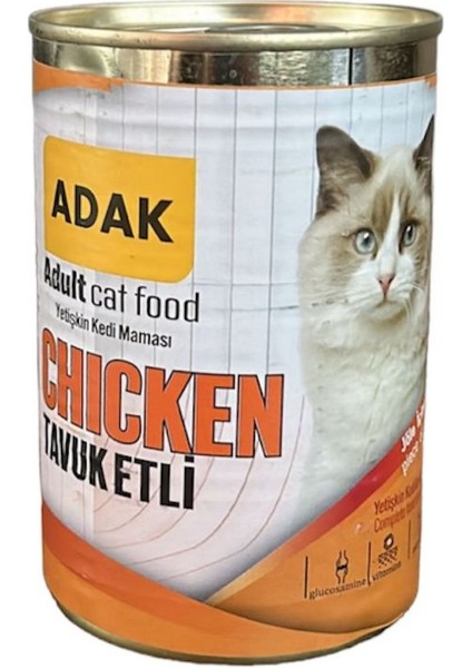 Tavuk Etli Yetişkin Kedi Maması Konservesi 415GR x 48 Adet