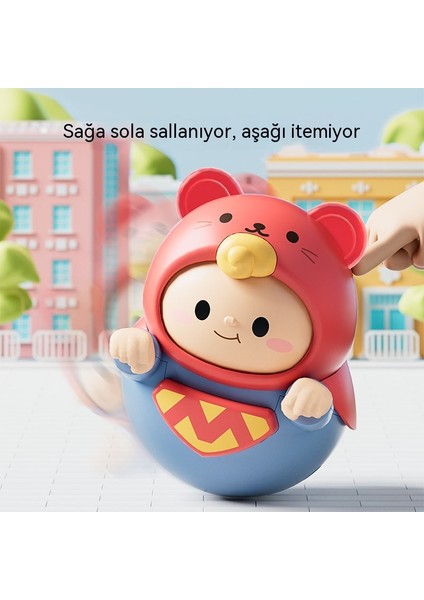 Bebekler ve Küçük Çocuklar 6 Aylık Superman Tumbler Oyuncak Çocuk Yatıştırıcı Çıngırak Dengeleme Domuzcuk 0-3 Yaşında Bebek Hediyesi (Yurt Dışından)